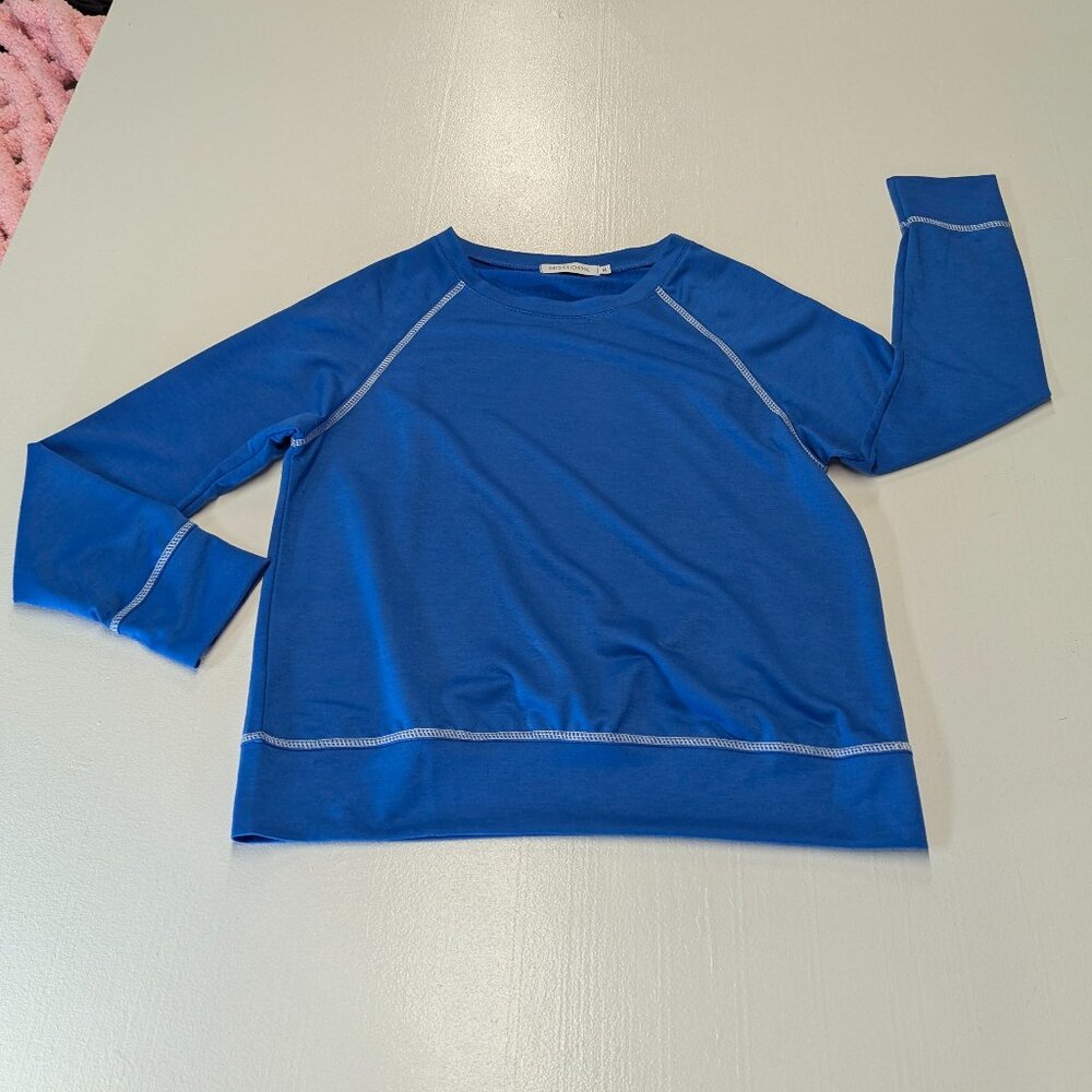 Misslook Size Medium Blue Long Sleeved Top